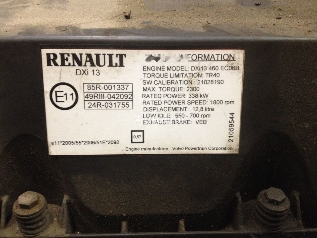 Renault DXI 13 460 Renault MAGNUM DXI 13 - Motor para Camión: foto 5 Renault DXI 13 460 Renault MAGNUM DXI 13 - Motor para Camión: foto 5