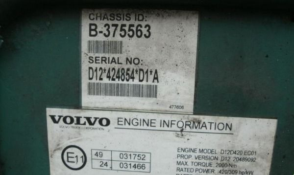 Volvo D12D 420 Volvo FH 12 - Motor para Camión: foto 3 Volvo D12D 420 Volvo FH 12 - Motor para Camión: foto 3