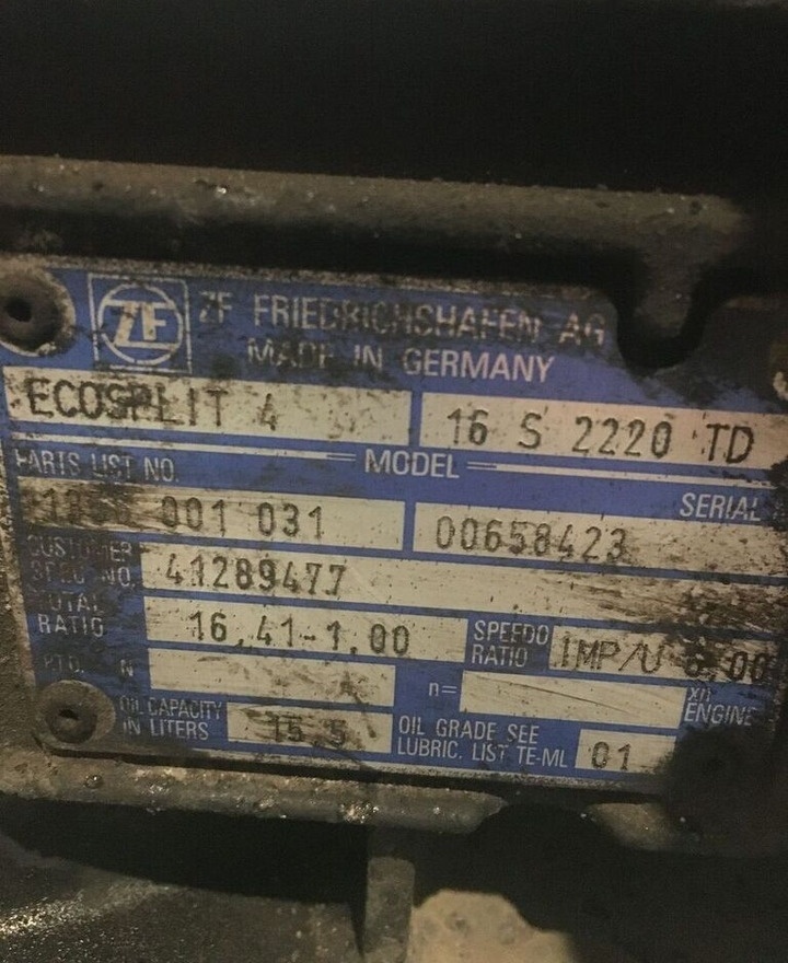 ZF Ecosplit 4 16S2220 TD 1356001031 - Caja de cambios para Camión: foto 2 ZF Ecosplit 4 16S2220 TD 1356001031 - Caja de cambios para Camión: foto 2