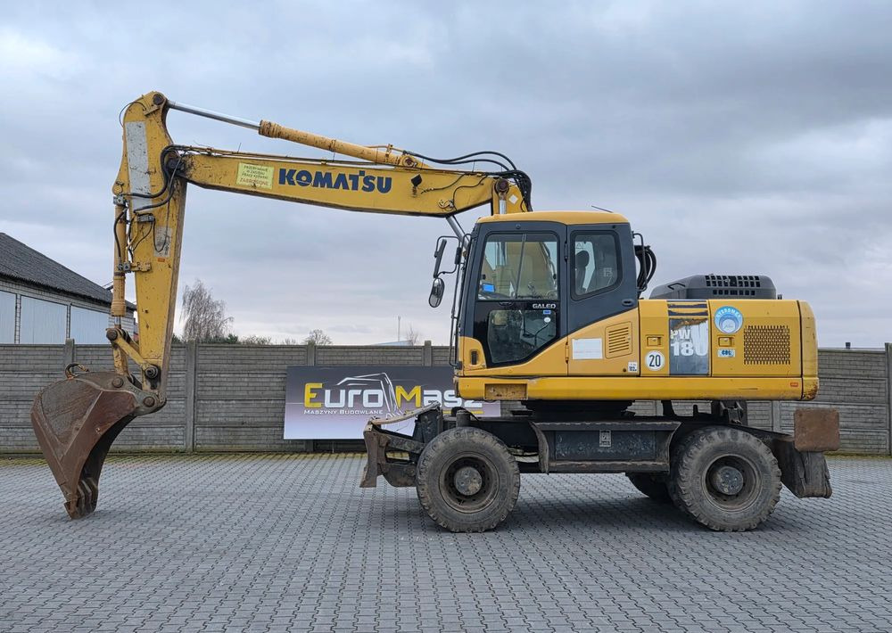 Komatsu PW 180-7EO, 2007 ROK, PODPORY + PŁUG - Excavadora de ruedas: foto 2 Komatsu PW 180-7EO, 2007 ROK, PODPORY + PŁUG - Excavadora de ruedas: foto 2