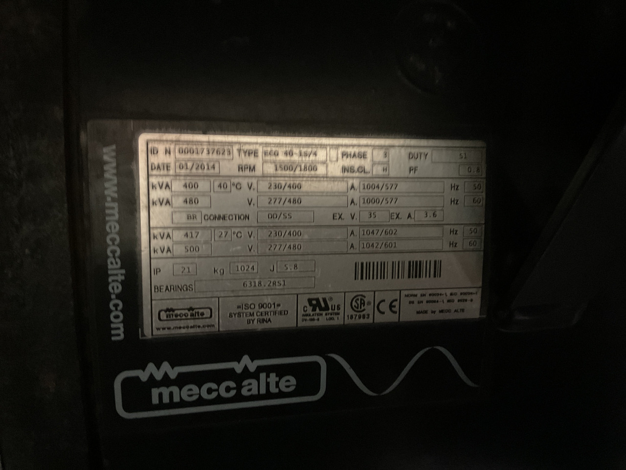 Doosan P158LE, 415KVA generatorset. Like brand new, low hours and complete - Generador industriale: foto 5 Doosan P158LE, 415KVA generatorset. Like brand new, low hours and complete - Generador industriale: foto 5