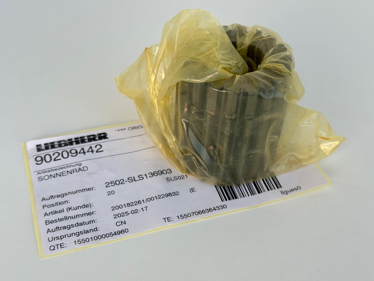 Liebherr Sonnenrad ID-Nr.9443047 - ID-Nr.944304703 - ID-Nr.90209442. A914 B,A914 C,A924,A932,A934,LH30,LH35,P924 C,E932,P914,P924 COMP,R906,R914,R916,R924,R926,R930 T,R932,R934,R944. #90209442.02.10# - Reductor de giro para Maquinaria de construcción: foto 5 Liebherr Sonnenrad ID-Nr.9443047 - ID-Nr.944304703 - ID-Nr.90209442. A914 B,A914 C,A924,A932,A934,LH30,LH35,P924 C,E932,P914,P924 COMP,R906,R914,R916,R924,R926,R930 T,R932,R934,R944. #90209442.02.10# - Reductor de giro para Maquinaria de construcción: foto 5