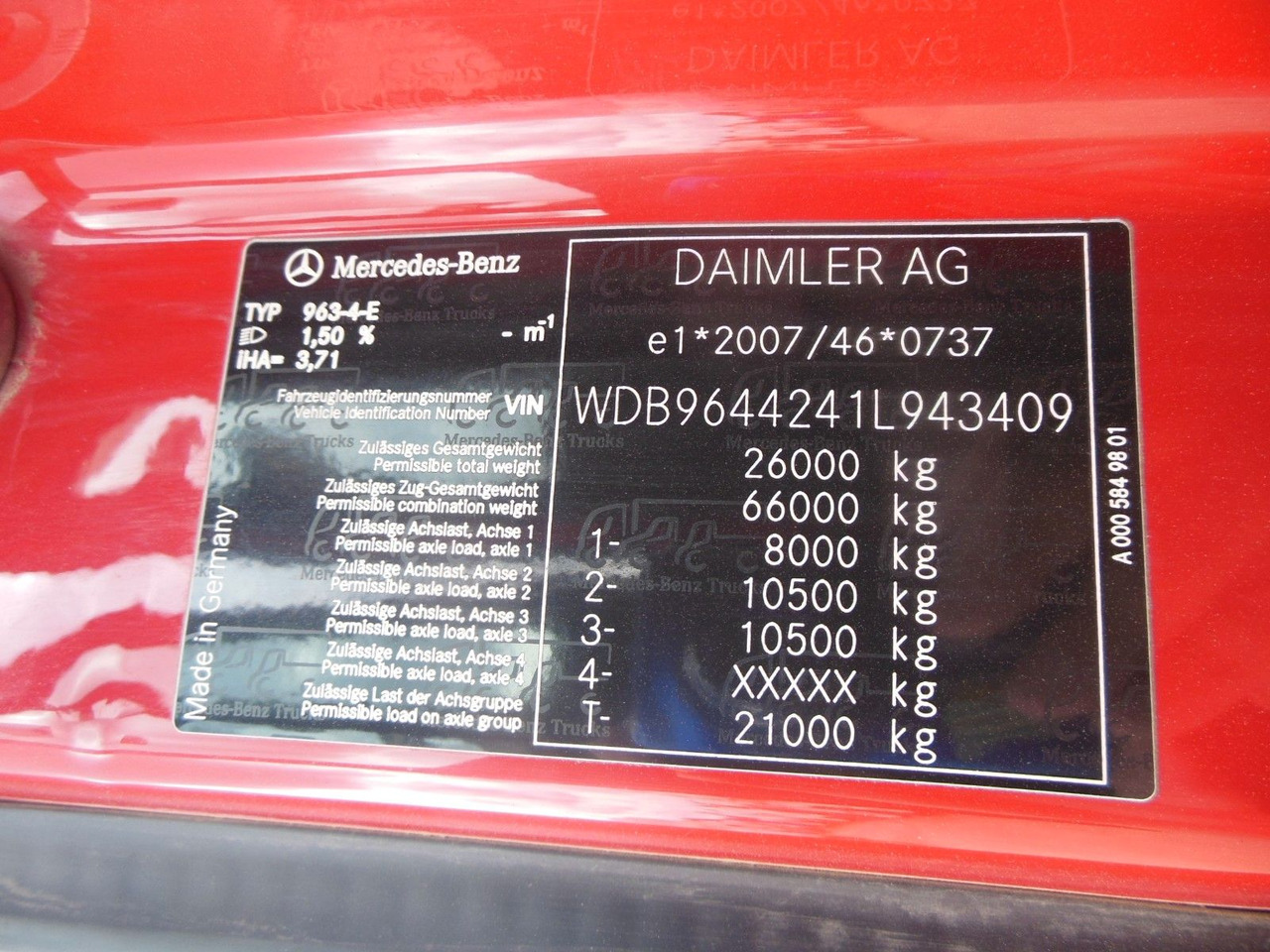 Cabeza tractora Mercedes-Benz 2645 AROCS, 6X4, HYDRAULIK: foto 23