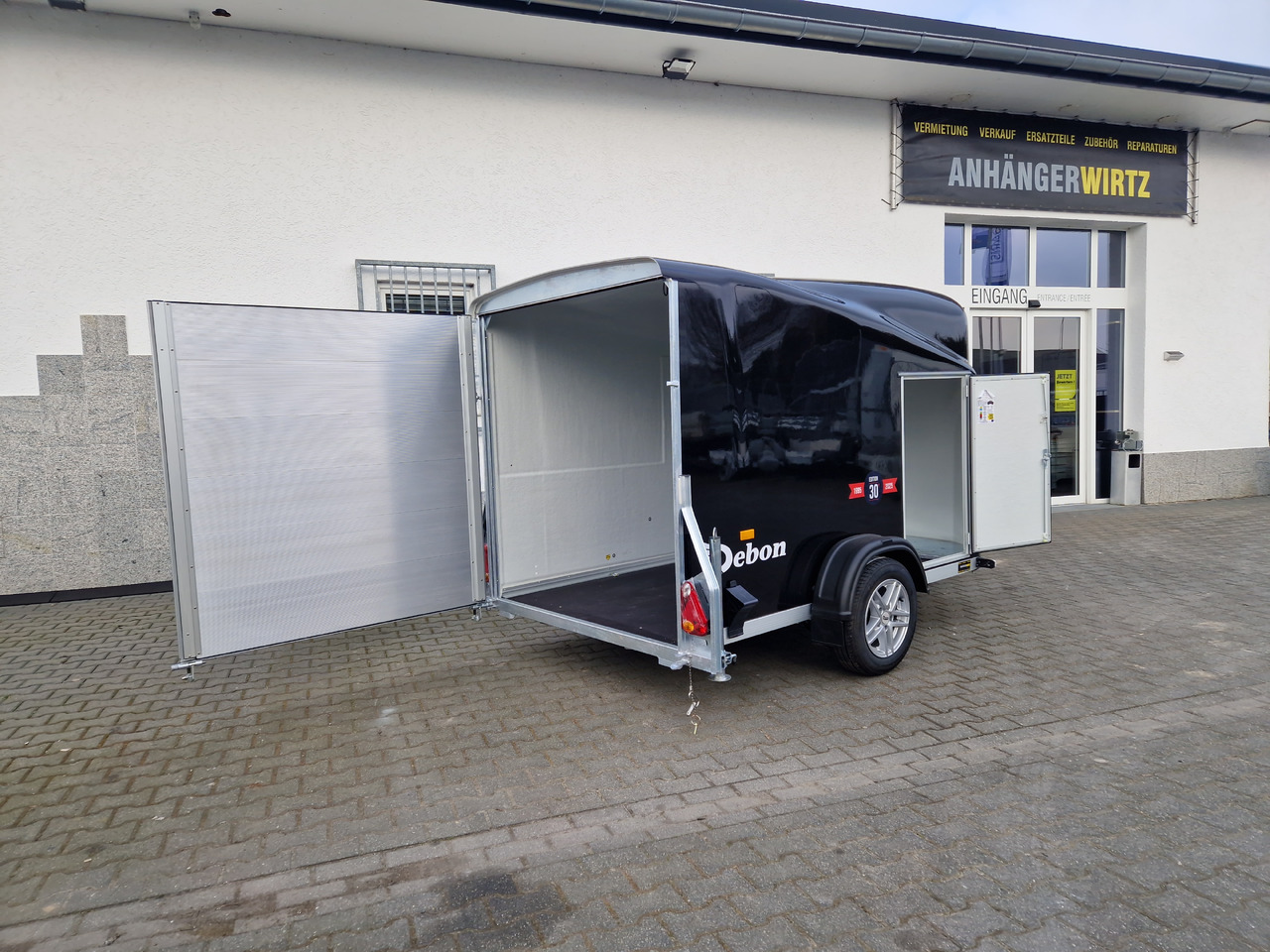 Remolque de coche Debon Cargo 1300 300x152x168cm black Seitentür Alufelgen silver Pullman II 100km/H 1300kg Modell 25: foto 19