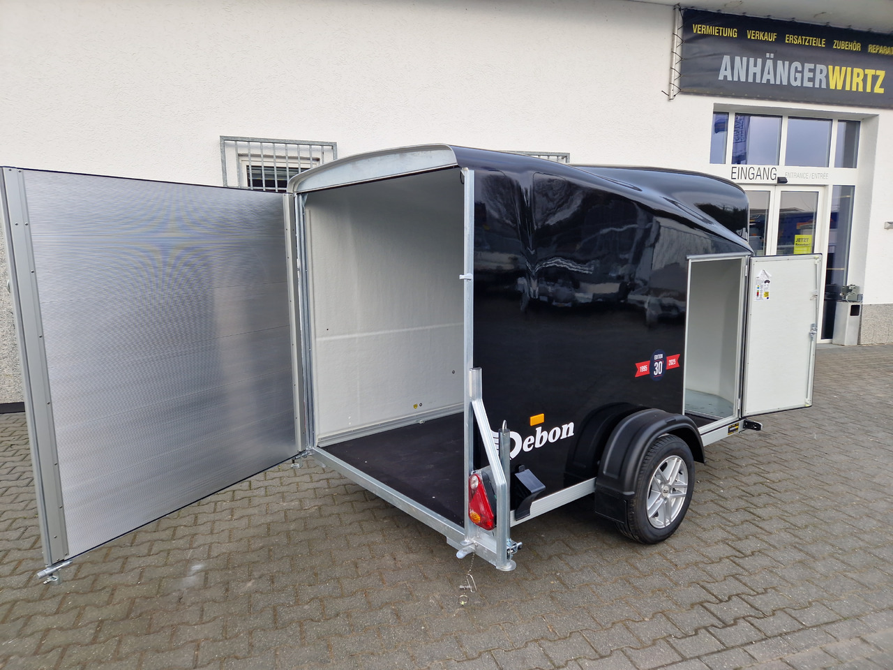 Remolque de coche Debon Cargo 1300 300x152x168cm black Seitentür Alufelgen silver Pullman II 100km/H 1300kg Modell 25: foto 17
