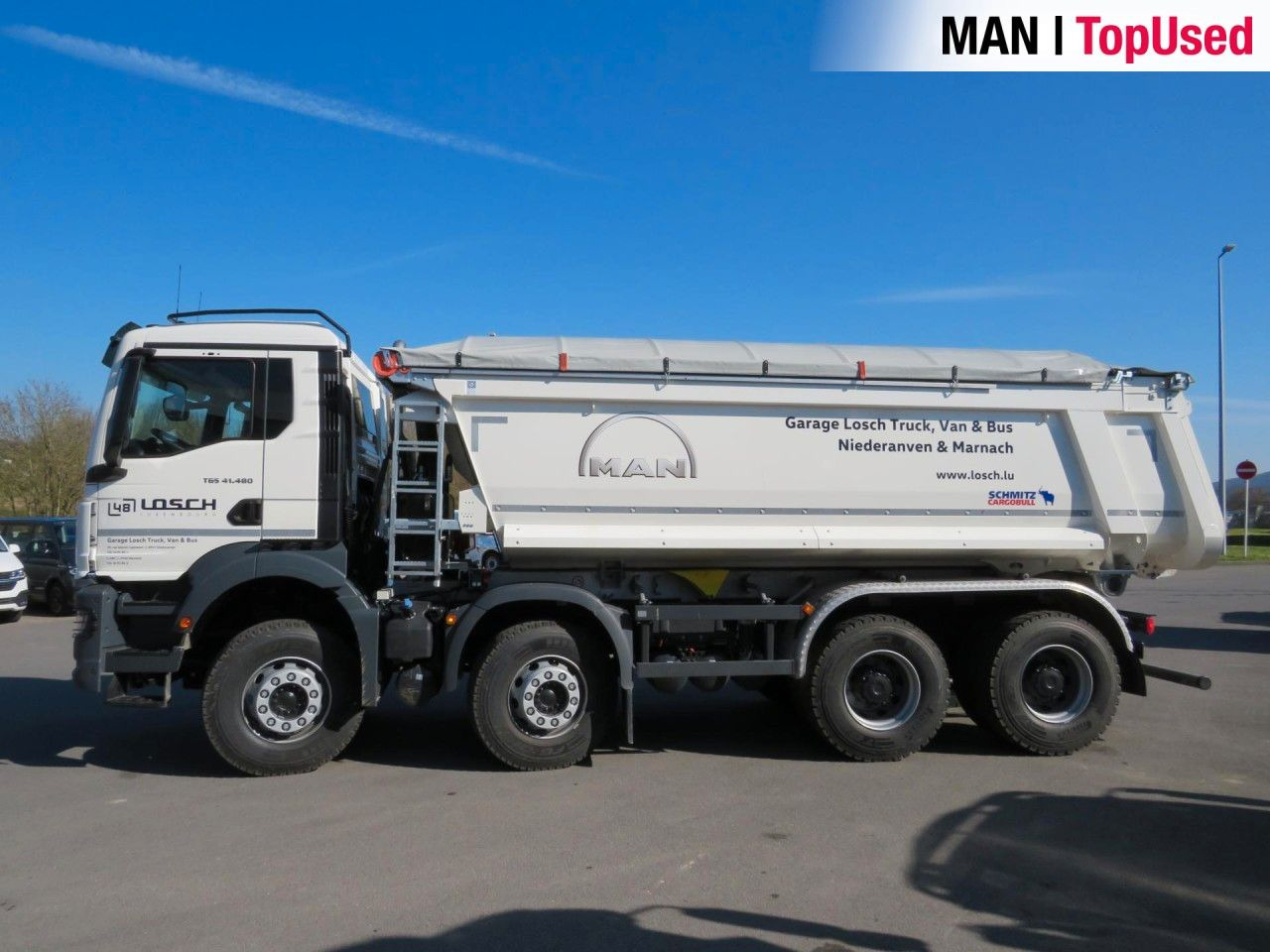 MAN TGS 41.480 8x4 BB CH Schmitz Muldenkipper - Camión portacontenedor de cadenas: foto 3 MAN TGS 41.480 8x4 BB CH Schmitz Muldenkipper - Camión portacontenedor de cadenas: foto 3