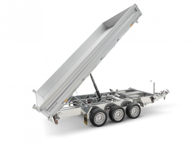 Humbaur 3-Seitenkipper HTK 3500.41 Alu Tridem, 4100 x 2100 x 350 mm, 3,5 to. - Remolque volquete: foto 1 Humbaur 3-Seitenkipper HTK 3500.41 Alu Tridem, 4100 x 2100 x 350 mm, 3,5 to. - Remolque volquete: foto 1