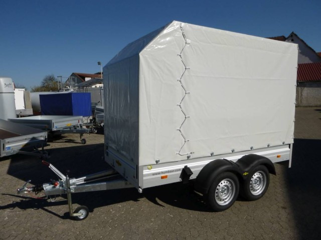 Humbaur HA 203015 mit Plane + Spriegel 200 cm Lichte Höhe, 2,0 to. ZG. 3030 x 1500 x 350 mm - Remolque de coche: foto 1 Humbaur HA 203015 mit Plane + Spriegel 200 cm Lichte Höhe, 2,0 to. ZG. 3030 x 1500 x 350 mm - Remolque de coche: foto 1