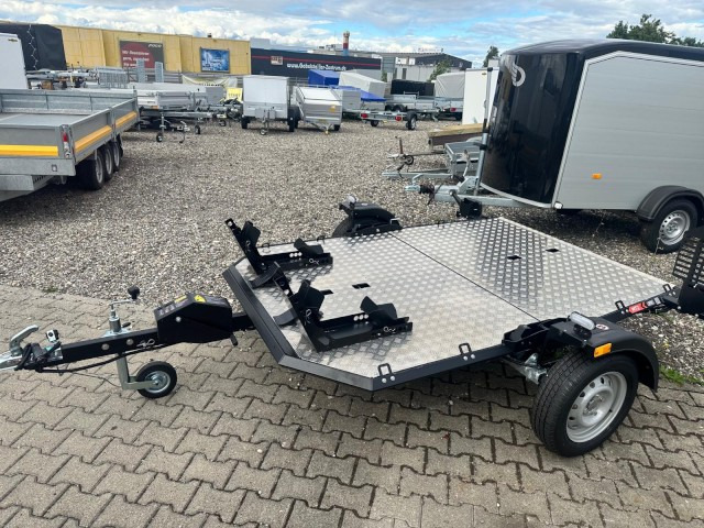 Lorries Motorradanhänger MT-2, 0,75 to. 240 x 174 cm, absenkbar - Remolque para moto: foto 2 Lorries Motorradanhänger MT-2, 0,75 to. 240 x 174 cm, absenkbar - Remolque para moto: foto 2