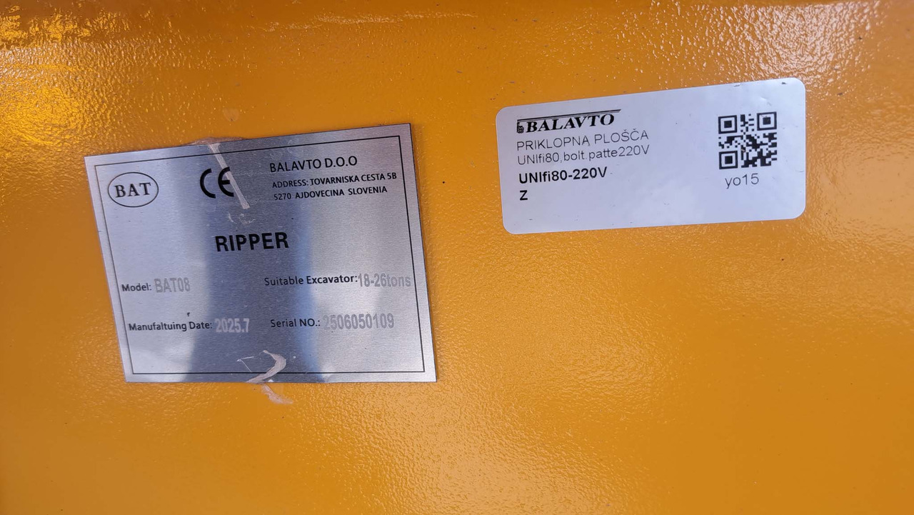 Escarificador para Excavadora nuevo BAT BR08: foto 7 Escarificador para Excavadora nuevo BAT BR08: foto 7