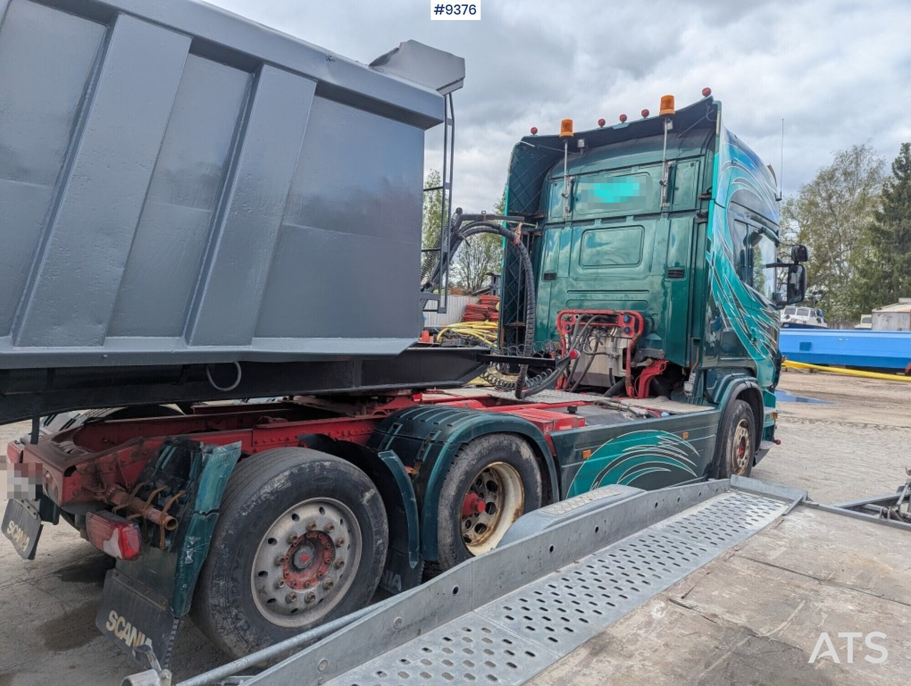 Cabeza tractora Truck unit Scania R730 V8 6X2 with RKP tipping trailer (VIDEO): foto 7