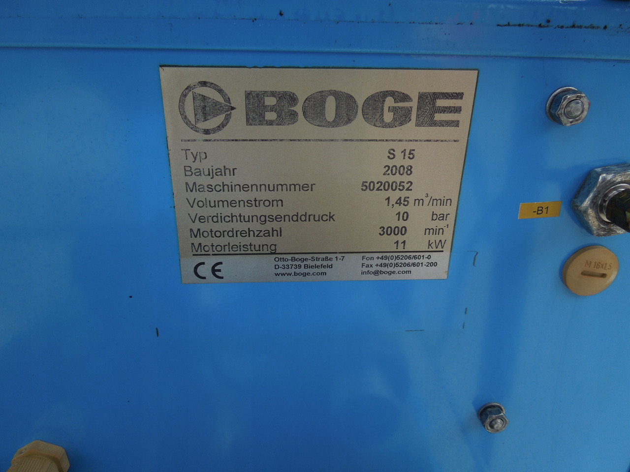 BOGE S15 - Compresor de aire: foto 4 BOGE S15 - Compresor de aire: foto 4