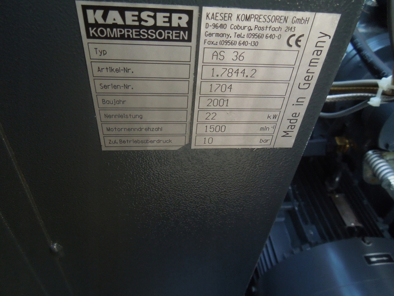 KAESER AS36 - Compresor de aire: foto 4 KAESER AS36 - Compresor de aire: foto 4