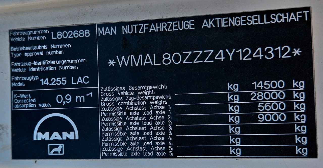 Camión volquete, Camión grúa MAN LE 14.250 4x4 HIAB 077BS-2 Kran Greifer: foto 24
