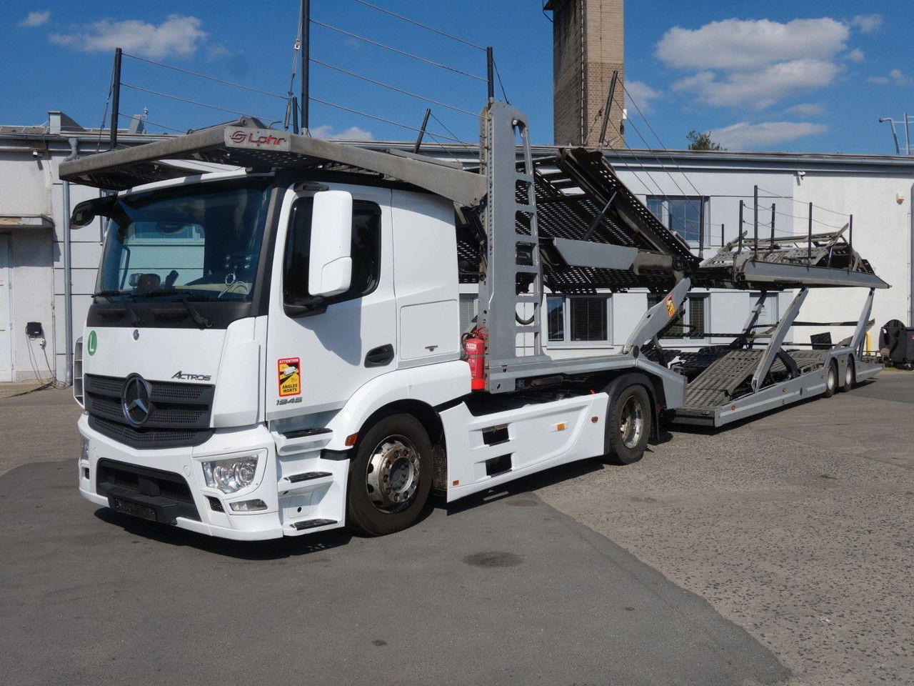 Mercedes-Benz Actros 1846 mit Euro Lohr, VDI Certificate - Camión portavehículos: foto 1 Mercedes-Benz Actros 1846 mit Euro Lohr, VDI Certificate - Camión portavehículos: foto 1