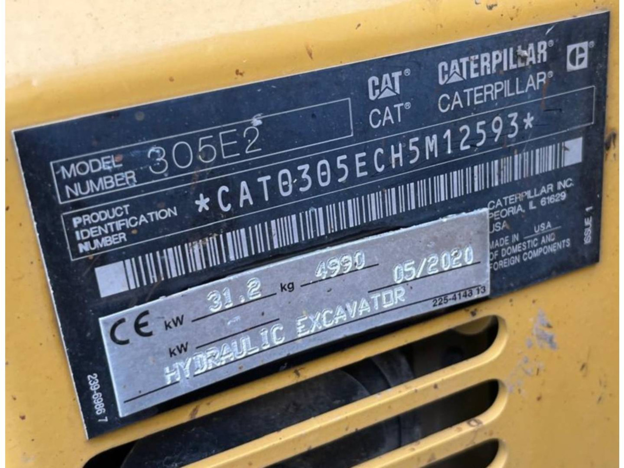 Excavadora de cadenas CAT 305E2CR: foto 6