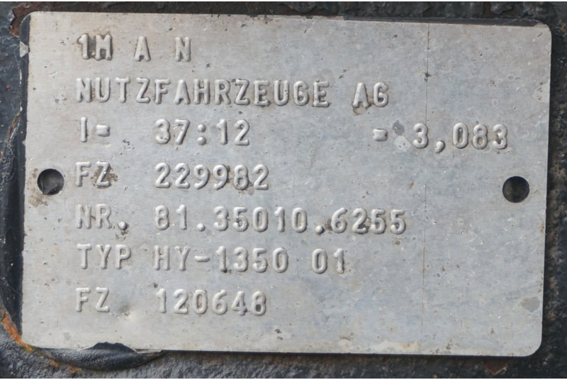MAN HY-1350-01 37/12 - Eje posterior para Camión: foto 4 MAN HY-1350-01 37/12 - Eje posterior para Camión: foto 4