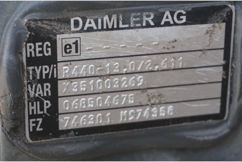Mercedes-Benz R440-13A/C22.5 47/18 I=2.611 MODEL 2 - Eje posterior para Camión: foto 4 Mercedes-Benz R440-13A/C22.5 47/18 I=2.611 MODEL 2 - Eje posterior para Camión: foto 4