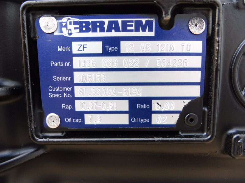 ZF 12AS1210TO - Caja de cambios para Camión: foto 5 ZF 12AS1210TO - Caja de cambios para Camión: foto 5