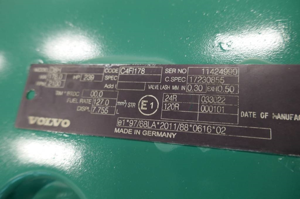 Volvo D8H nyrenoverad - Motor para Maquinaria de construcción: foto 3 Volvo D8H nyrenoverad - Motor para Maquinaria de construcción: foto 3