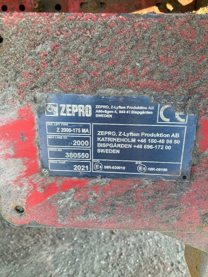 Zepro Bakgavellift Z 2000-175 MA - Carrocería abierta: foto 3 Zepro Bakgavellift Z 2000-175 MA - Carrocería abierta: foto 3