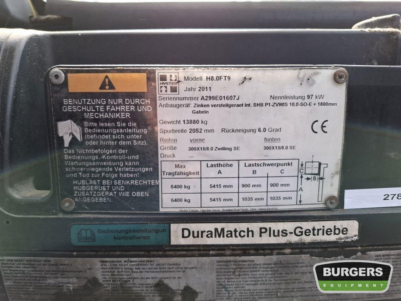 Hyster H8.0FT-9 - Carretilla elevadora de gas: foto 5 Hyster H8.0FT-9 - Carretilla elevadora de gas: foto 5
