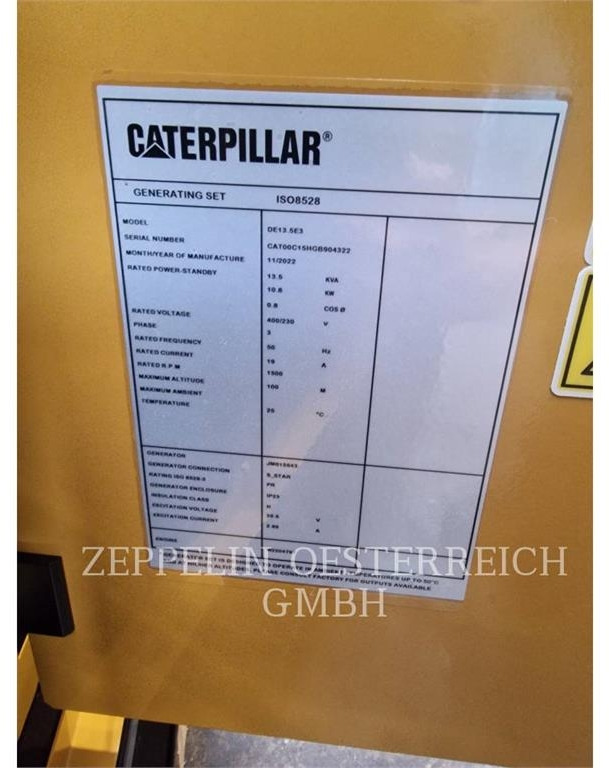 CAT DE13,5E3 B - Generador industriale: foto 5 CAT DE13,5E3 B - Generador industriale: foto 5