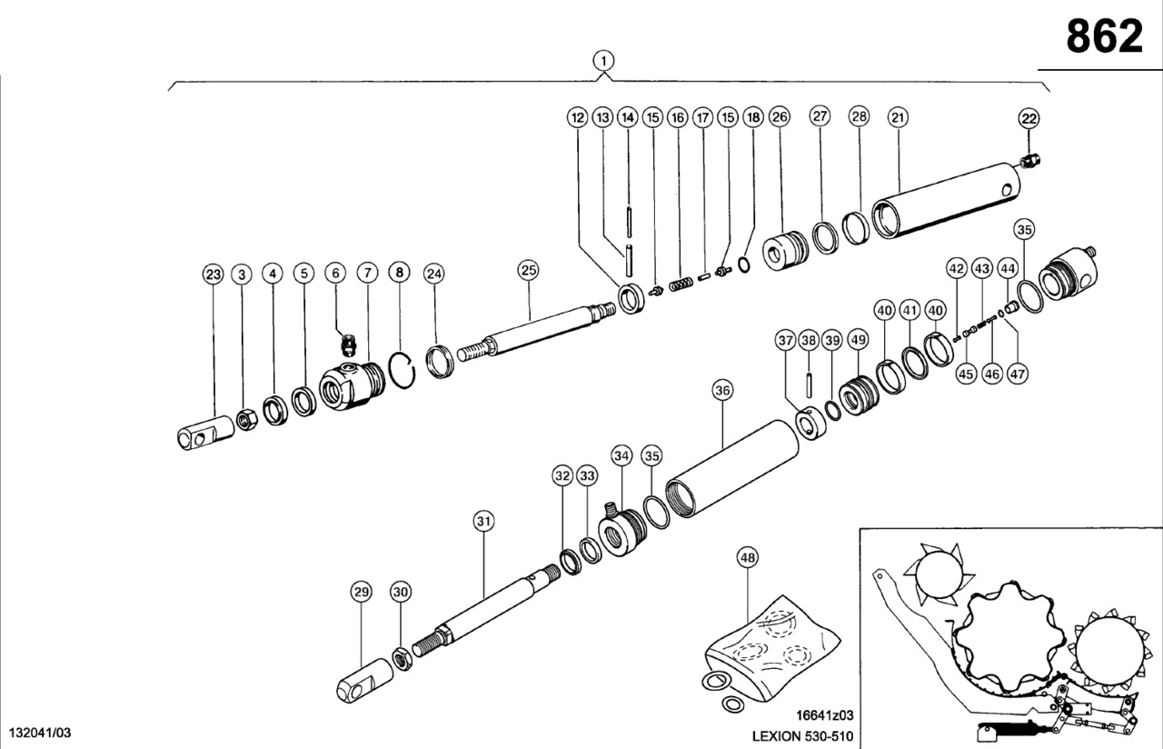 Claas Lexion 560 RURA CYLINDRA 0000418880 (Siłownik hydr. przestawianie klepiska, prawa) - Cilindro hidráulico para Maquinaria agrícola: foto 1 Claas Lexion 560 RURA CYLINDRA 0000418880 (Siłownik hydr. przestawianie klepiska, prawa) - Cilindro hidráulico para Maquinaria agrícola: foto 1