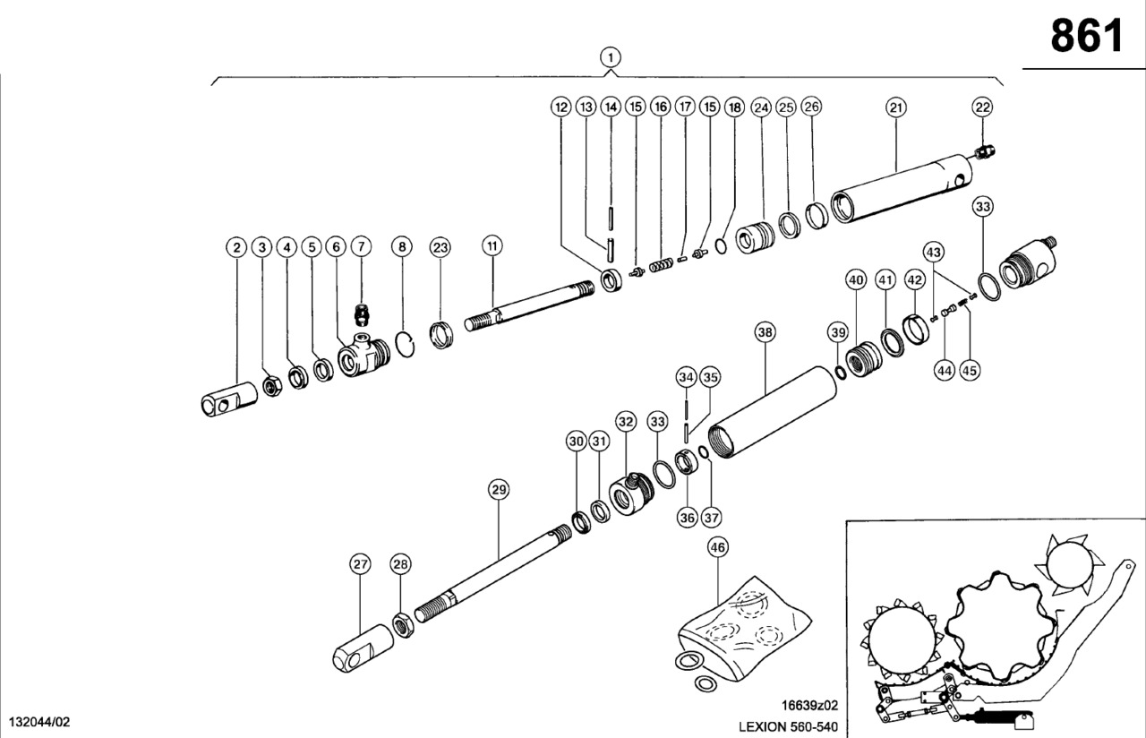 Claas Lexion 560 TŁOCZYSKO 0000876190 (Siłownik hydr. przestawianie klepiska, lewa) - Cilindro hidráulico para Maquinaria agrícola: foto 1 Claas Lexion 560 TŁOCZYSKO 0000876190 (Siłownik hydr. przestawianie klepiska, lewa) - Cilindro hidráulico para Maquinaria agrícola: foto 1
