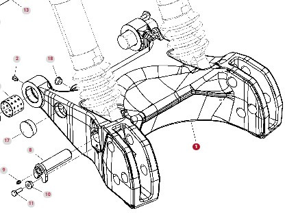Fendt 930 933 936 939 942 GEN 7 Rama Przedniego TUZ  CZĘŚCI 0046091100000 - Bastidor/ Chasis para Maquinaria agrícola: foto 1 Fendt 930 933 936 939 942 GEN 7 Rama Przedniego TUZ  CZĘŚCI 0046091100000 - Bastidor/ Chasis para Maquinaria agrícola: foto 1