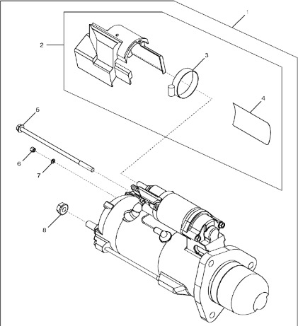 John Deere 9470RX - Zestaw rozrusznika RE515843 (Silnik) - Arranque para Tractor: foto 1 John Deere 9470RX - Zestaw rozrusznika RE515843 (Silnik) - Arranque para Tractor: foto 1