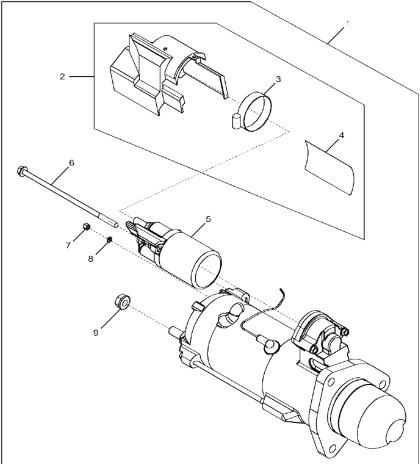 John Deere 9470RX - Zestaw rozrusznika RE555915 (Silnik) - Arranque para Tractor: foto 1 John Deere 9470RX - Zestaw rozrusznika RE555915 (Silnik) - Arranque para Tractor: foto 1