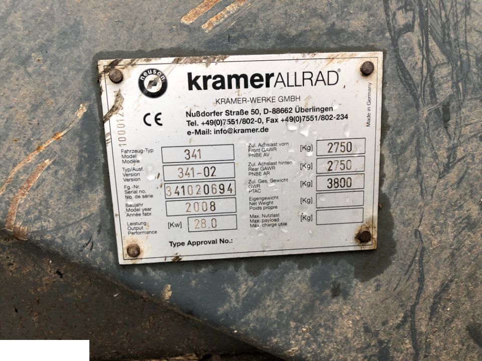Kramer Allrad 280 341-02 Radlader - Części - Zwrotnica - Mangueta para Maquinaria de construcción: foto 1 Kramer Allrad 280 341-02 Radlader - Części - Zwrotnica - Mangueta para Maquinaria de construcción: foto 1