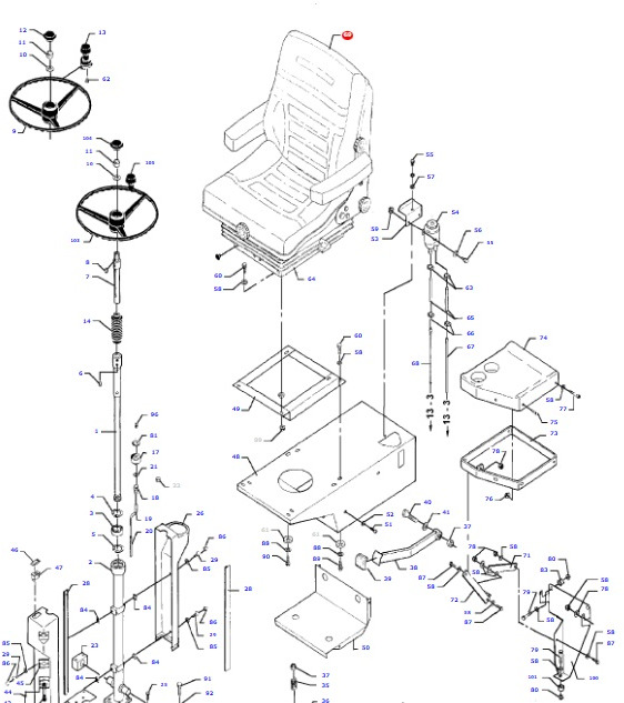 Massey Fergusson MF 30 32 - siedzenie fotel operatora D45939700 - Asiento para Maquinaria agrícola: foto 2 Massey Fergusson MF 30 32 - siedzenie fotel operatora D45939700 - Asiento para Maquinaria agrícola: foto 2