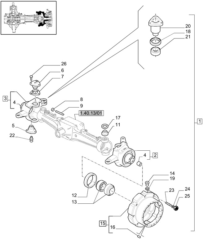 New Holland T6010 Piasta 87529978 - Cubo para Tractor: foto 1 New Holland T6010 Piasta 87529978 - Cubo para Tractor: foto 1