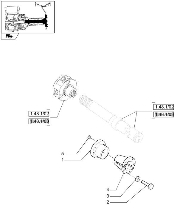 New Holland T6010 T6070 Piasta 47728569 - Cubo para Tractor: foto 1 New Holland T6010 T6070 Piasta 47728569 - Cubo para Tractor: foto 1