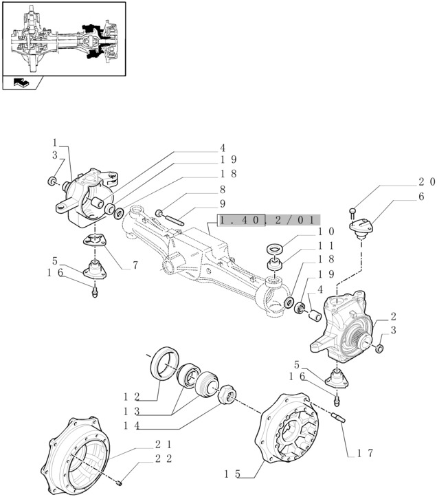 New Holland T6010 T6070 Piasta 87656921 - Cubo para Tractor: foto 1 New Holland T6010 T6070 Piasta 87656921 - Cubo para Tractor: foto 1