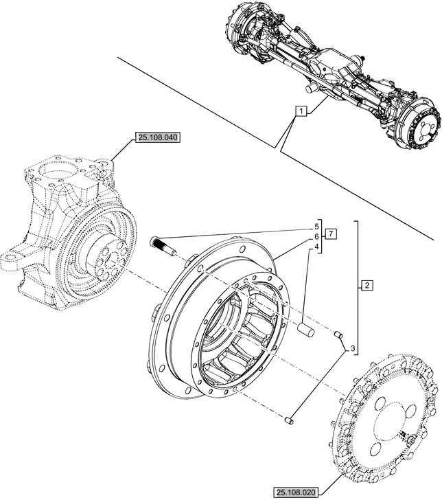 New Holland T6070 Piasta 47925826 - Cubo para Tractor: foto 1 New Holland T6070 Piasta 47925826 - Cubo para Tractor: foto 1