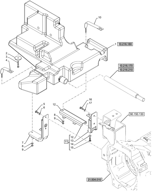 New Holland T6070 Zbiornik paliwa 84601038 - Depósito de combustible para Maquinaria agrícola: foto 1 New Holland T6070 Zbiornik paliwa 84601038 - Depósito de combustible para Maquinaria agrícola: foto 1