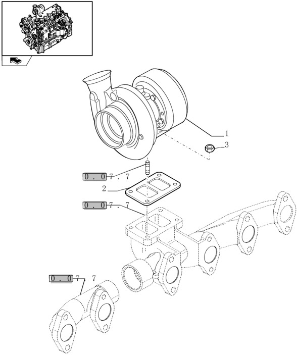 New Holland T6090 Regen turbosprezarka 2854829R - Turbocompresor para Maquinaria agrícola: foto 1 New Holland T6090 Regen turbosprezarka 2854829R - Turbocompresor para Maquinaria agrícola: foto 1