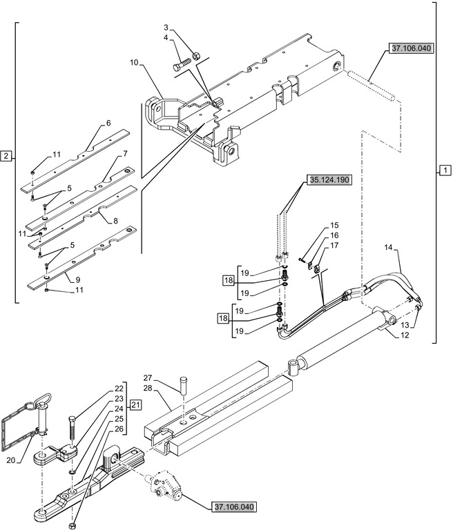 New Holland T6090 T6070 Prowadnica ślizgowa 670mm l x 40mm w x 8mm thk 82036279 - Bastidor/ Chasis para Tractor: foto 1 New Holland T6090 T6070 Prowadnica ślizgowa 670mm l x 40mm w x 8mm thk 82036279 - Bastidor/ Chasis para Tractor: foto 1