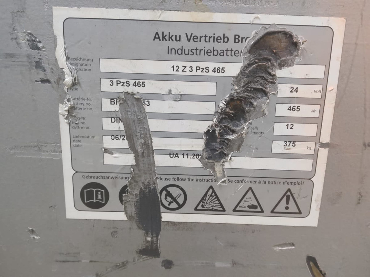 AVB Battery 24V 465Ah - Acumulador para Equipo de manutención: foto 2 AVB Battery 24V 465Ah - Acumulador para Equipo de manutención: foto 2