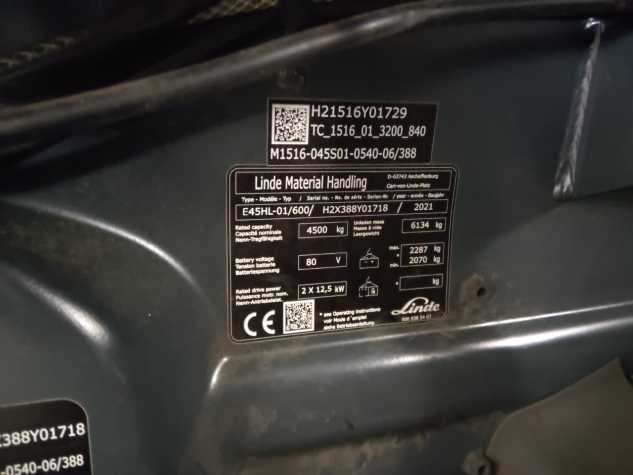 Linde E45HL-01/600 - Carretilla elevadora eléctrica: foto 5 Linde E45HL-01/600 - Carretilla elevadora eléctrica: foto 5