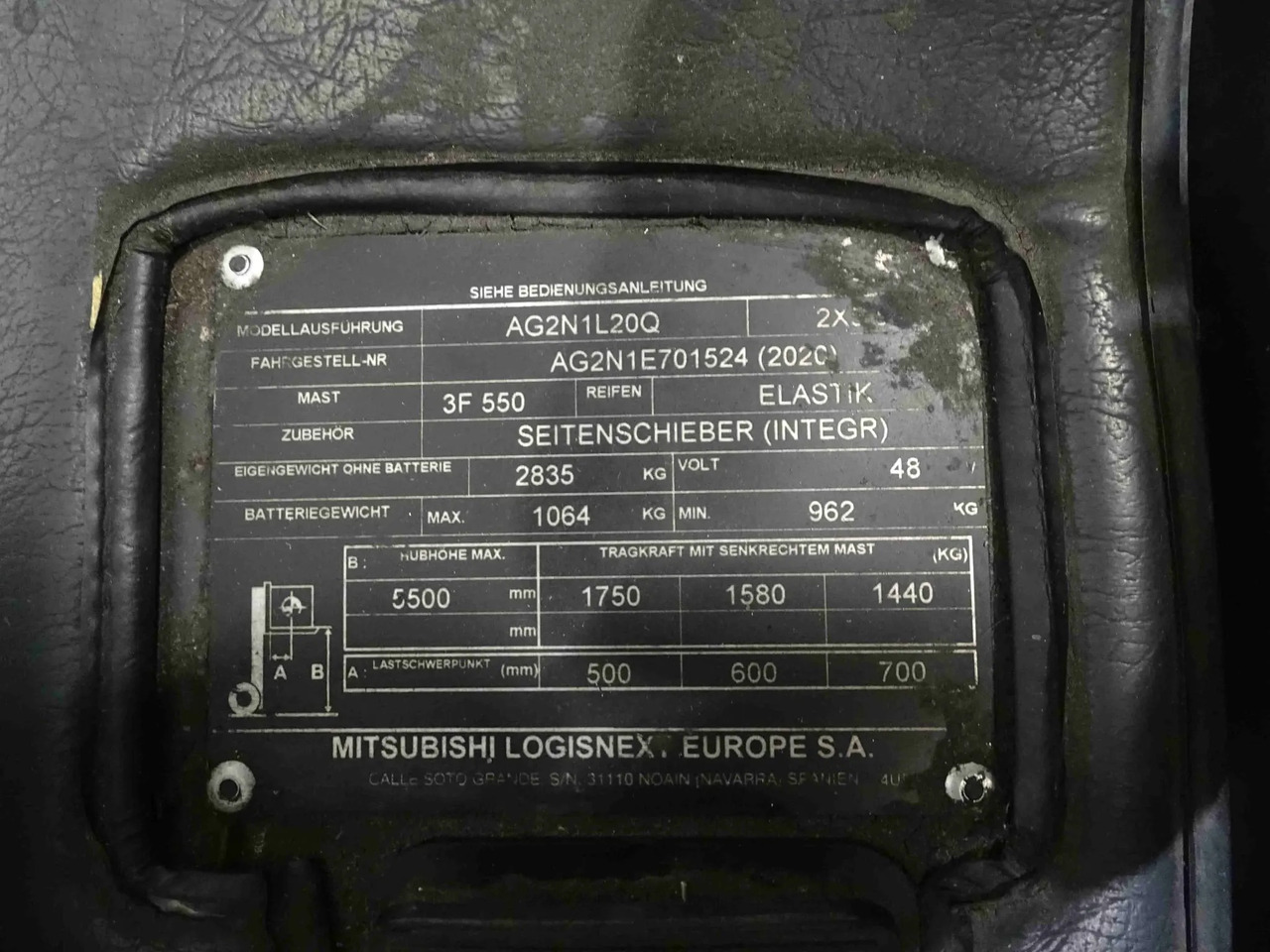 Mitsubishi AG2N1L20Q - Carretilla elevadora eléctrica: foto 2 Mitsubishi AG2N1L20Q - Carretilla elevadora eléctrica: foto 2