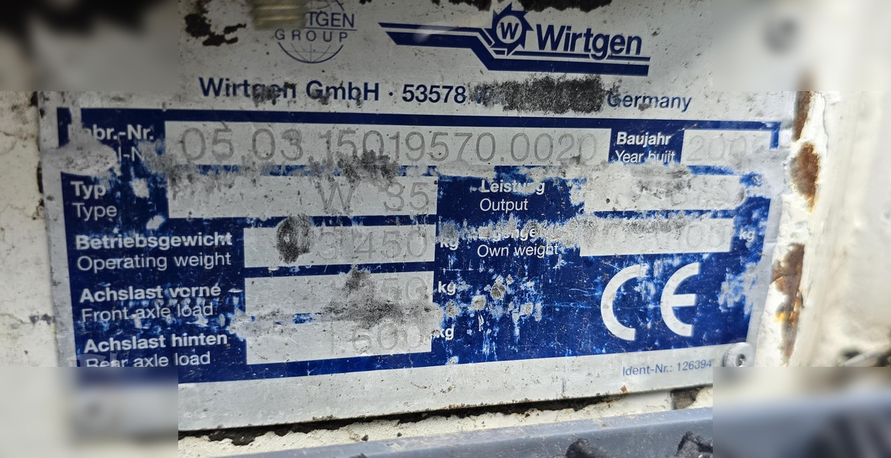 2005 WIRTGEN W35DC - Fresadora en frío: foto 2 2005 WIRTGEN W35DC - Fresadora en frío: foto 2