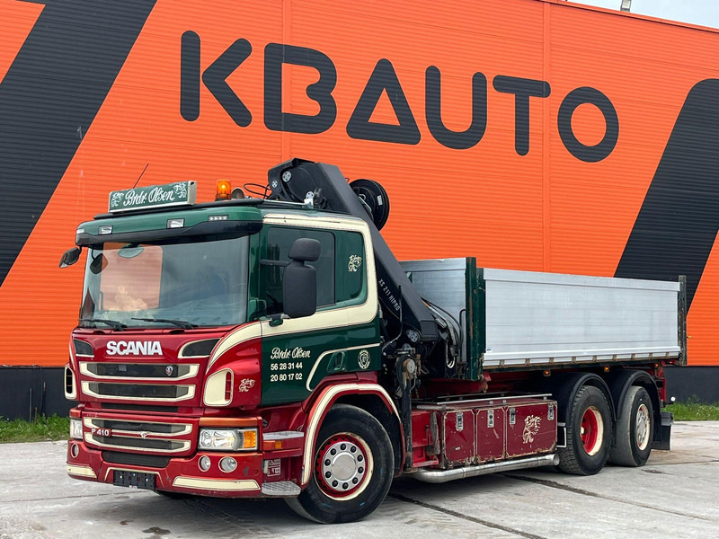 Scania P 410 6x2*4 HIAB 211EP-5 / BOX L=5386 mm - Camión volquete, Camión grúa: foto 2 Scania P 410 6x2*4 HIAB 211EP-5 / BOX L=5386 mm - Camión volquete, Camión grúa: foto 2