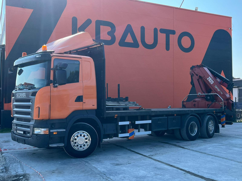 Scania R 340 6x2*4 HMF 2823-K6 + JIB / PLATFORM L=7293 mm - Camión caja abierta, Camión grúa: foto 2 Scania R 340 6x2*4 HMF 2823-K6 + JIB / PLATFORM L=7293 mm - Camión caja abierta, Camión grúa: foto 2