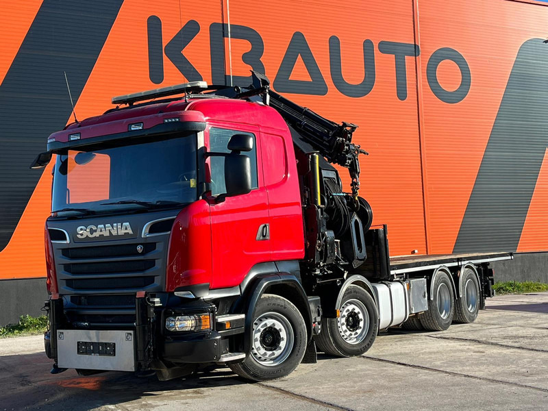 Scania R 520 8x4 COMBI / HIAB 1058E-8 + JIB / PLATFORM L=6269 mm - Camión caja abierta, Camión grúa: foto 2 Scania R 520 8x4 COMBI / HIAB 1058E-8 + JIB / PLATFORM L=6269 mm - Camión caja abierta, Camión grúa: foto 2