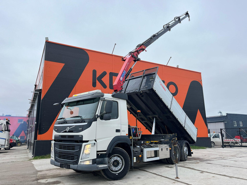 Volvo FM 410 6x2*4 HMF 1120-K4 / TIPPER BOX L=5573 mm - Camión volquete, Camión grúa: foto 1 Volvo FM 410 6x2*4 HMF 1120-K4 / TIPPER BOX L=5573 mm - Camión volquete, Camión grúa: foto 1