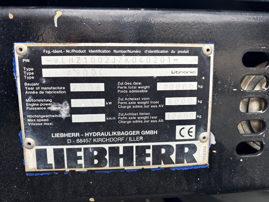 Excavadora de ruedas Liebherr A 900 C - A900 - A 904 C: foto 19 Excavadora de ruedas Liebherr A 900 C - A900 - A 904 C: foto 19